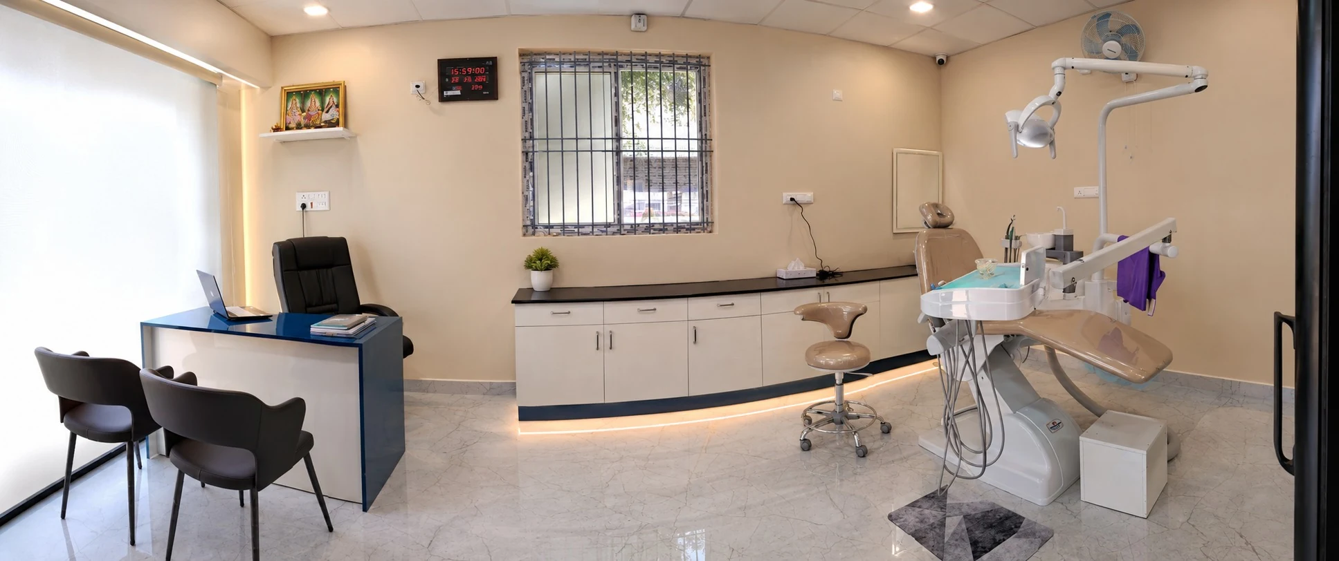 Lakshmi Smiles dental clinic interior in Karnoor Hosur