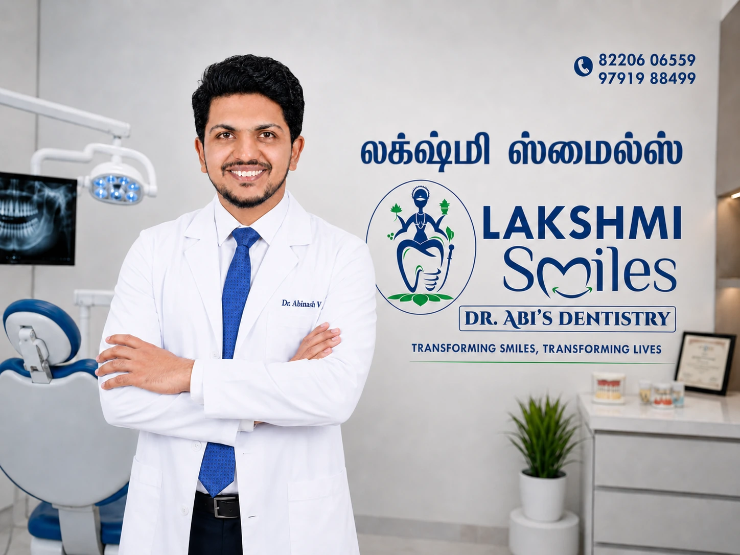 Dr Abinash V dentist at Lakshmi Smiles Karnoor Hosur